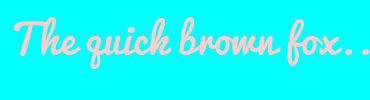 Image with Font Color FFCCCC and Background Color 00FFFF
